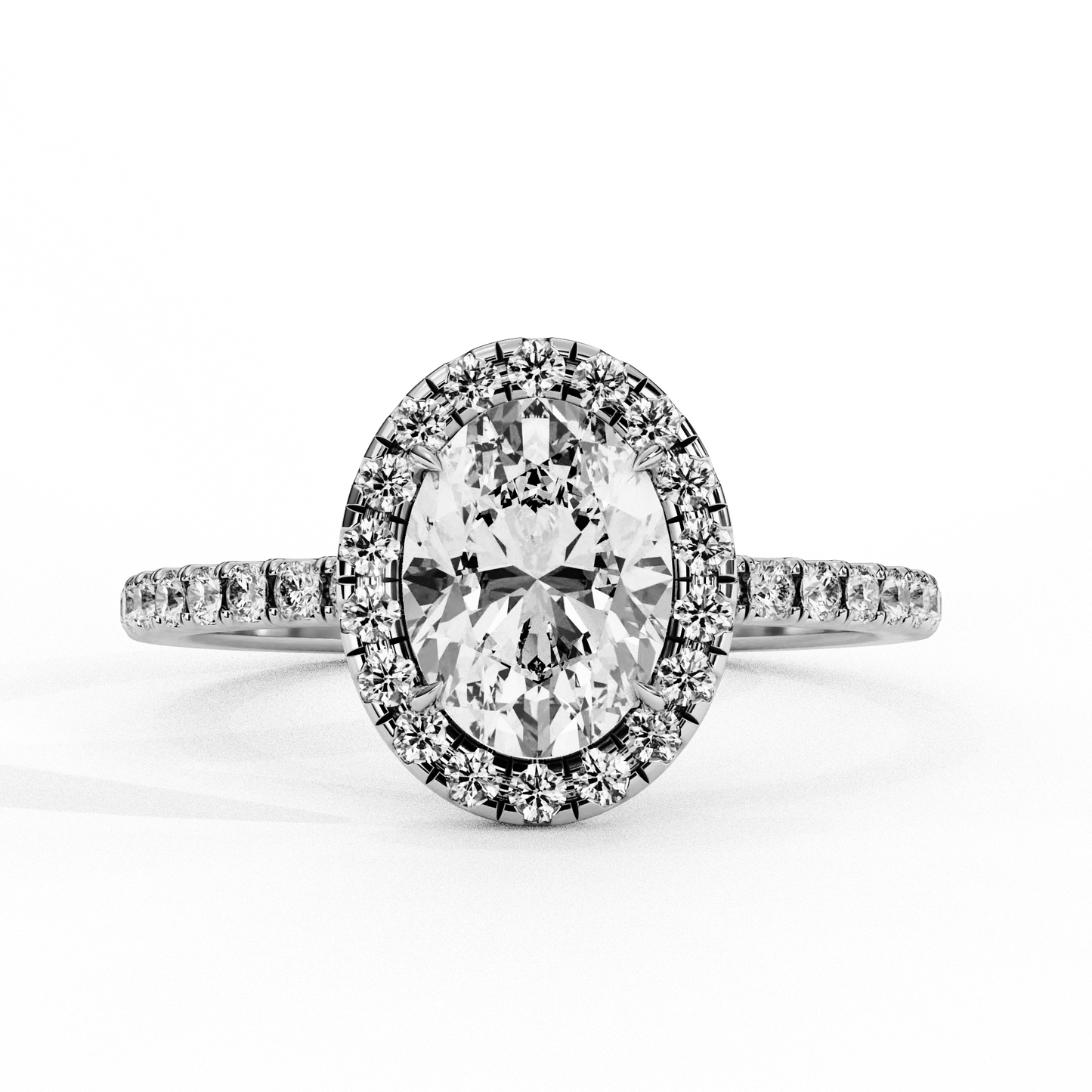 Eloise - 1.1ct Oval-Cut Halo Engagement Ring