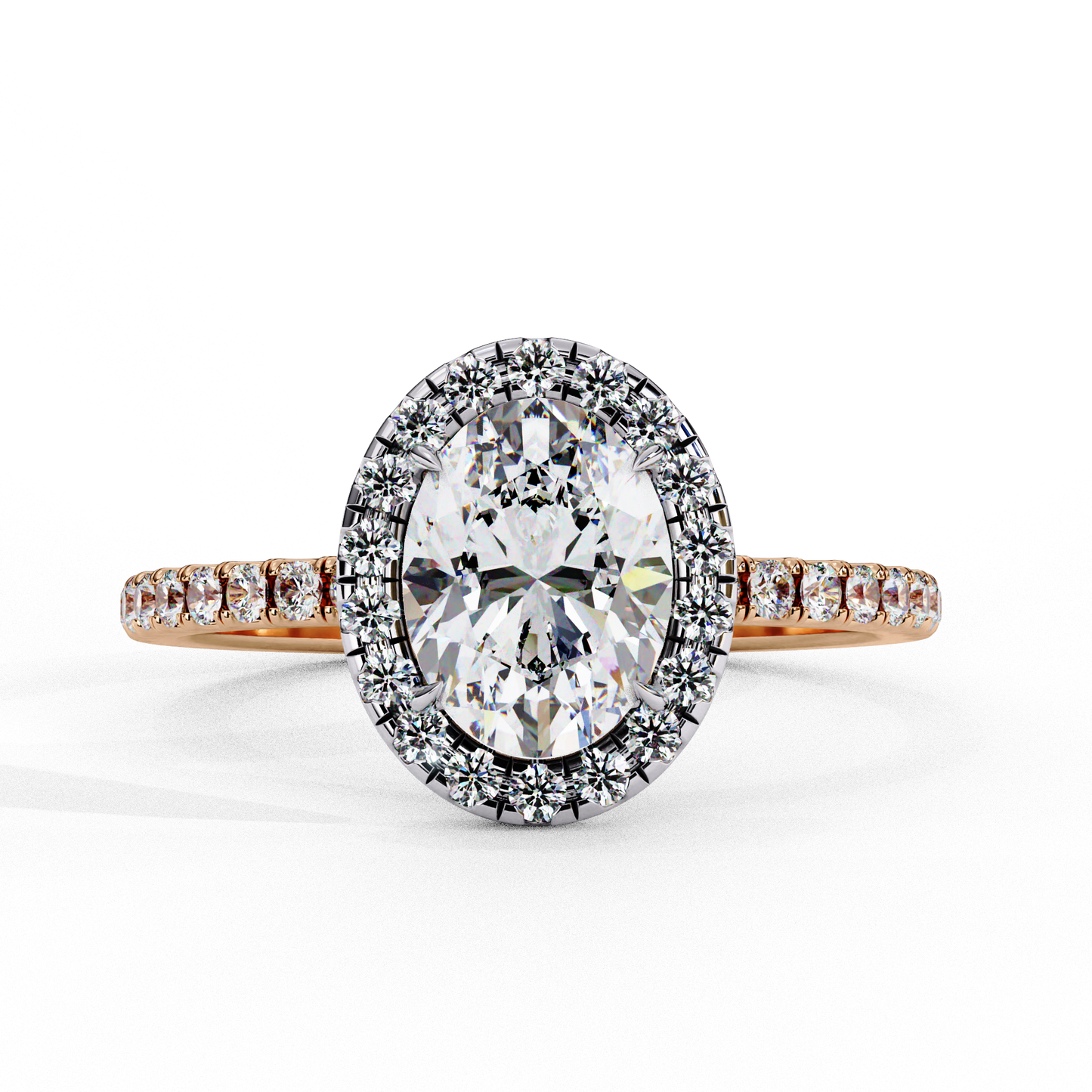 Eloise - 1.1ct Oval-Cut Halo Engagement Ring