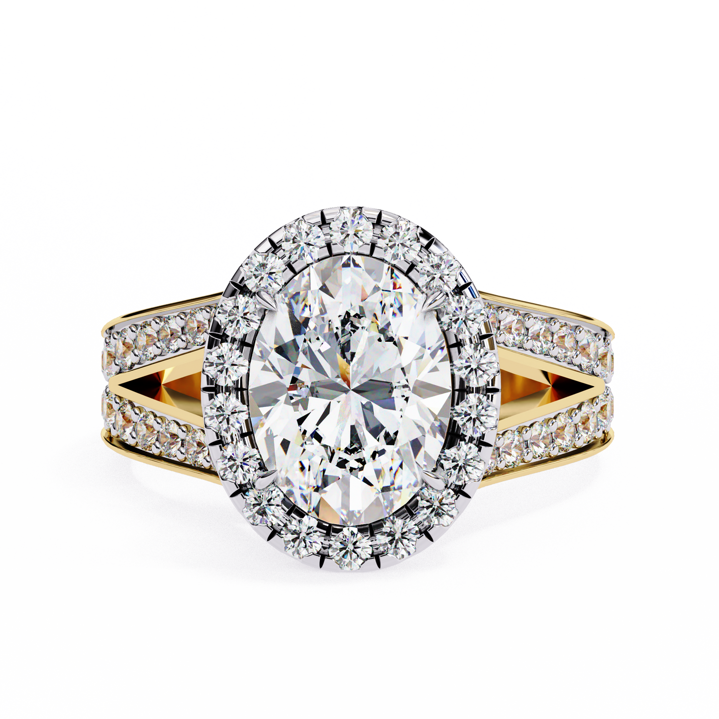 Harmony - 1.6ct Oval-Cut Solitaire Engagement Ring with Halo