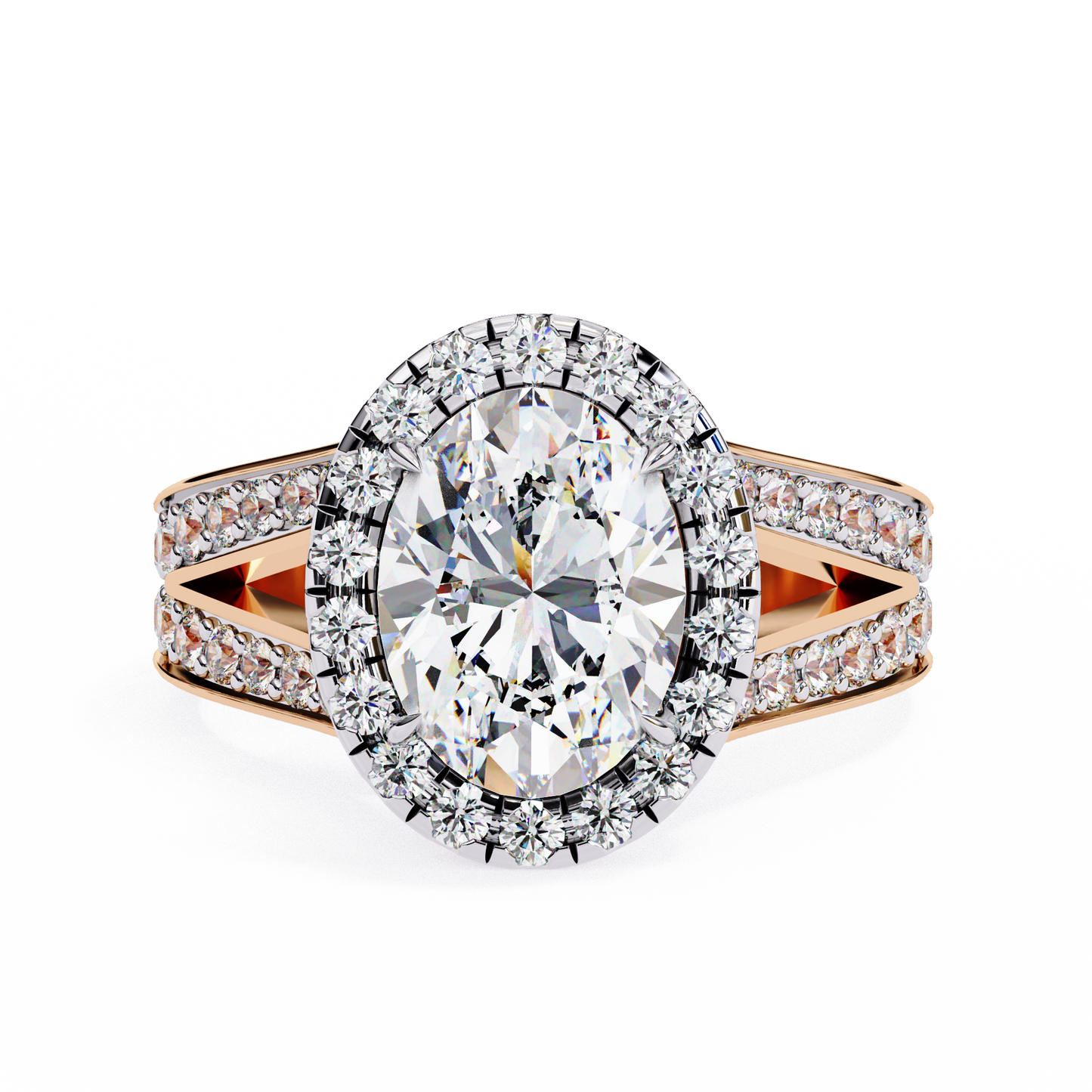 Harmony - 1.6ct Oval-Cut Solitaire Engagement Ring with Halo