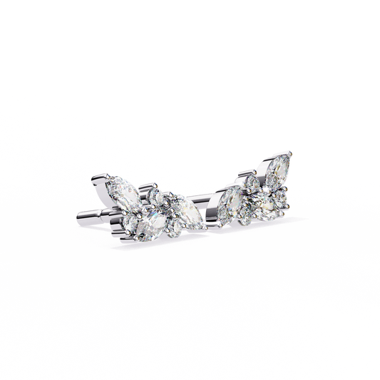 Ivy - 0.35ct TW Cluster Diamond Stud Earrings