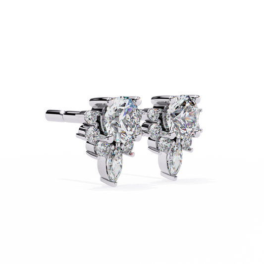 Grace - 0.68ct TW Round Diamond Stud Earrings