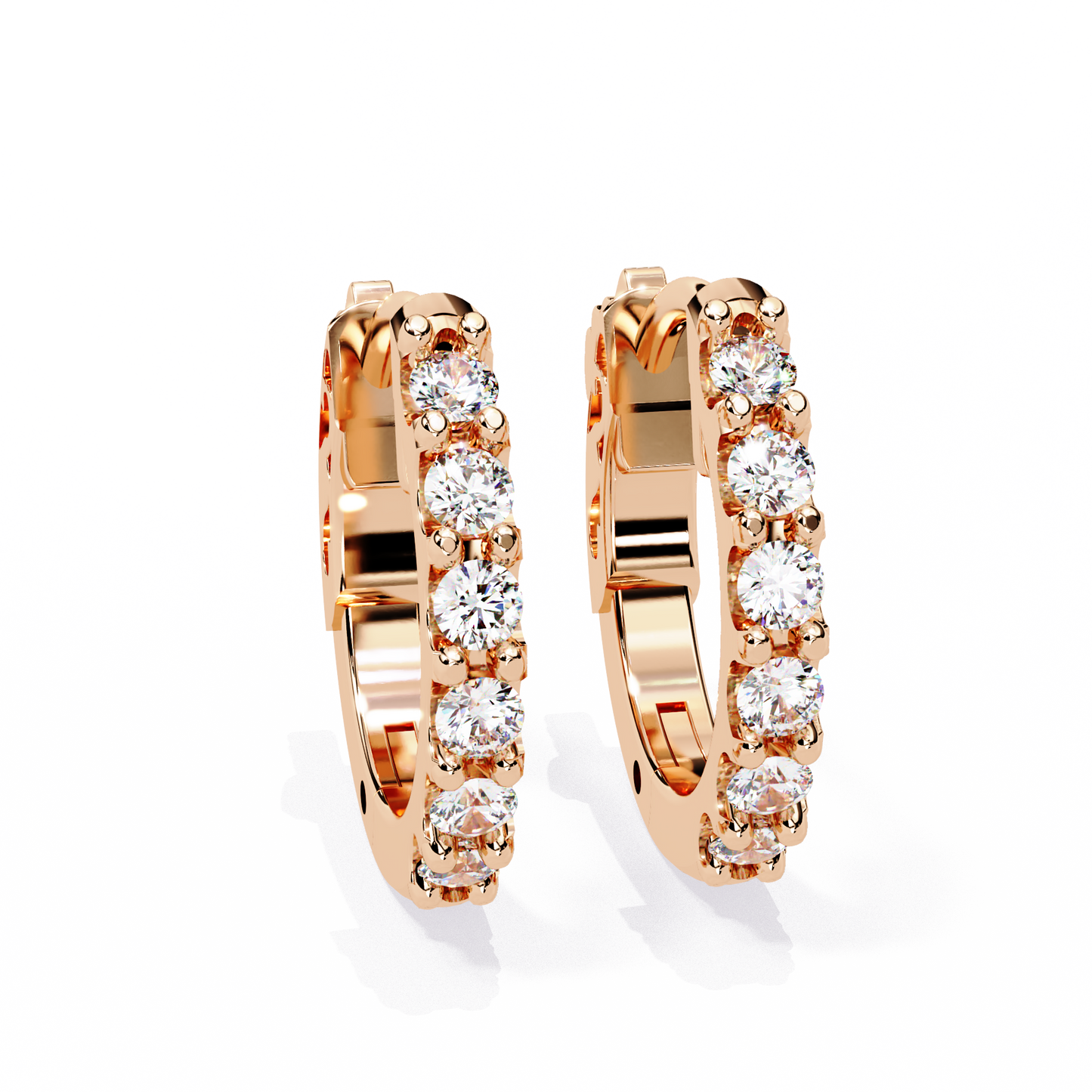 Stella - 0.18ct TW Diamond Huggie Earrings