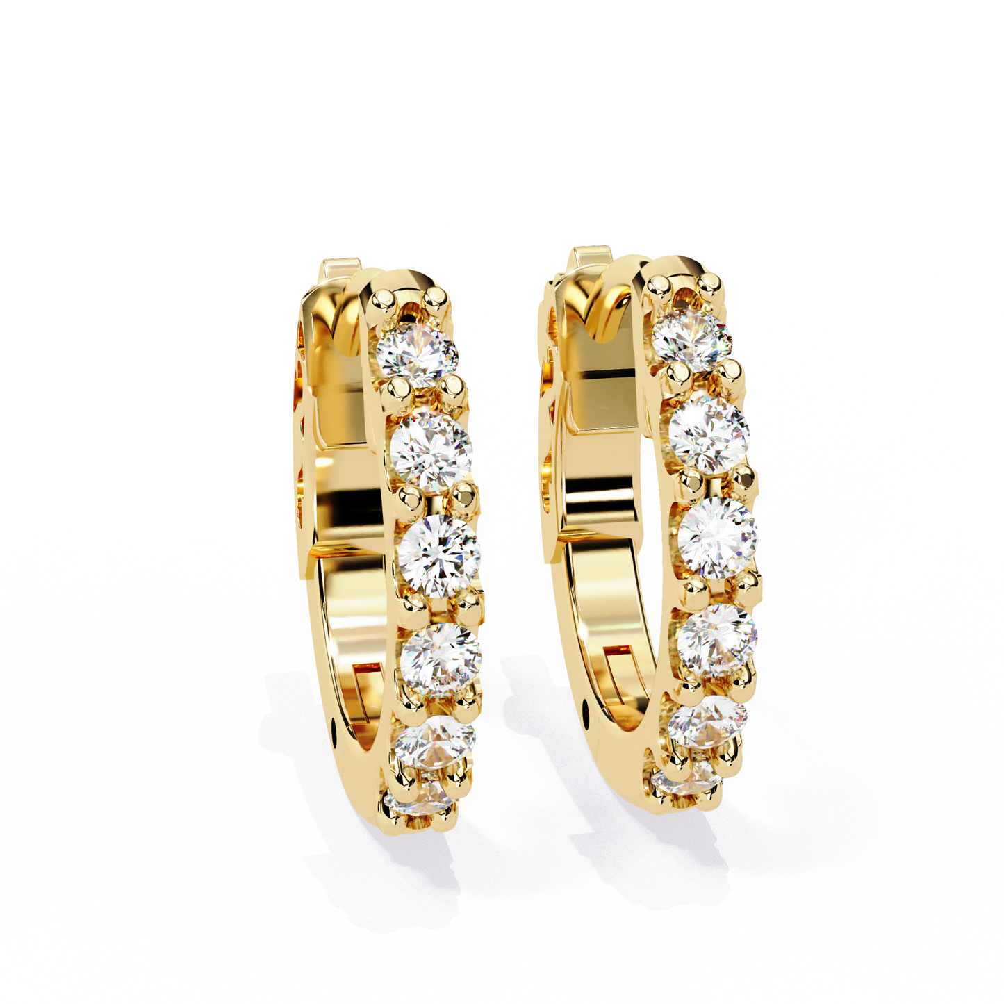 Stella - 0.18ct TW Diamond Huggie Earrings