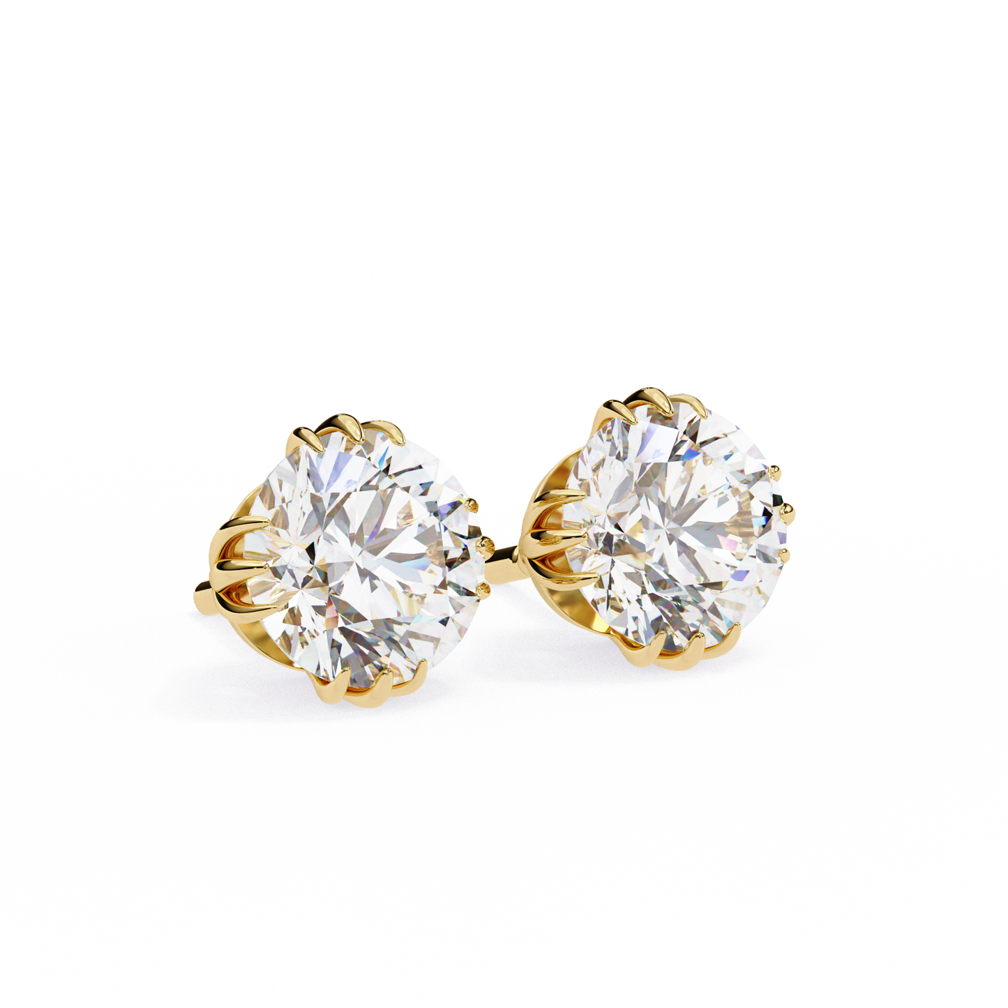 Sophia - 2.8ct TW Round-Cut Diamond Stud Earrings