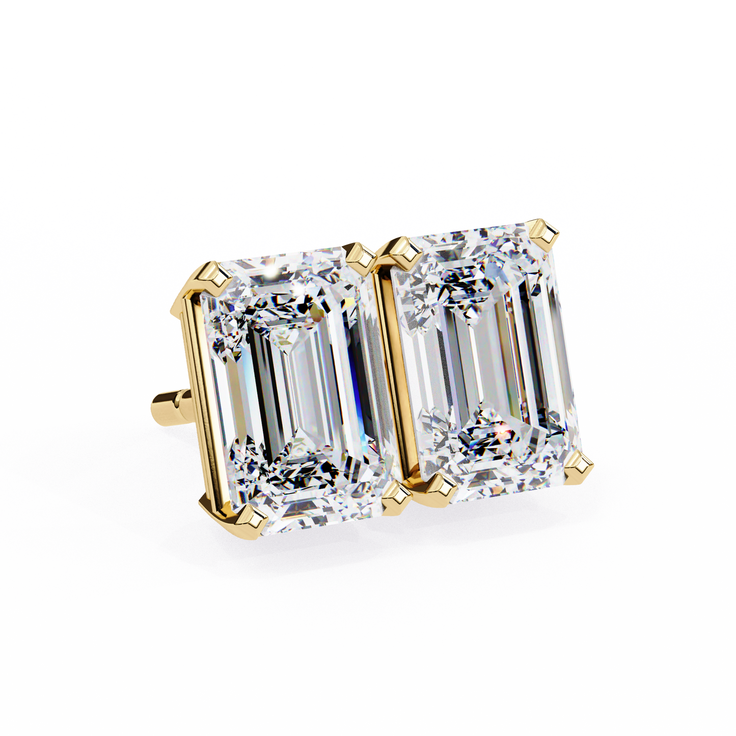 Isabella - 2.39ct TW Emerald-Cut Diamond Stud Earrings