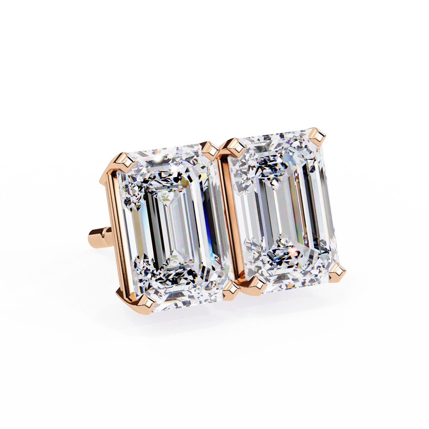 Isabella - 2.39ct TW Emerald-Cut Diamond Stud Earrings