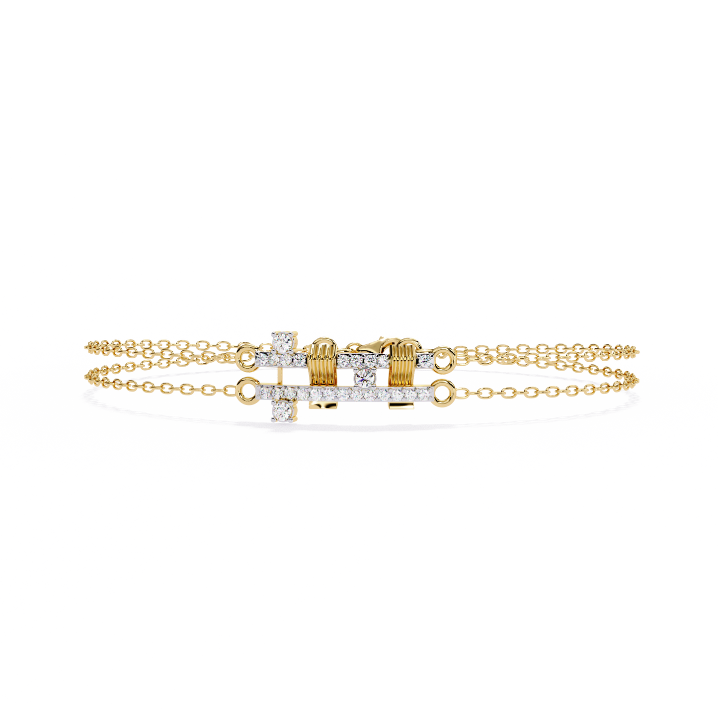 Olive - Prong Setting Bracelet with Center Diamond (0.27 Carat Total Weight)