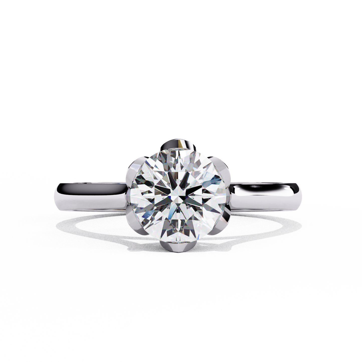 Ivy - 1.4ct Round-Cut Solitaire Engagement Ring