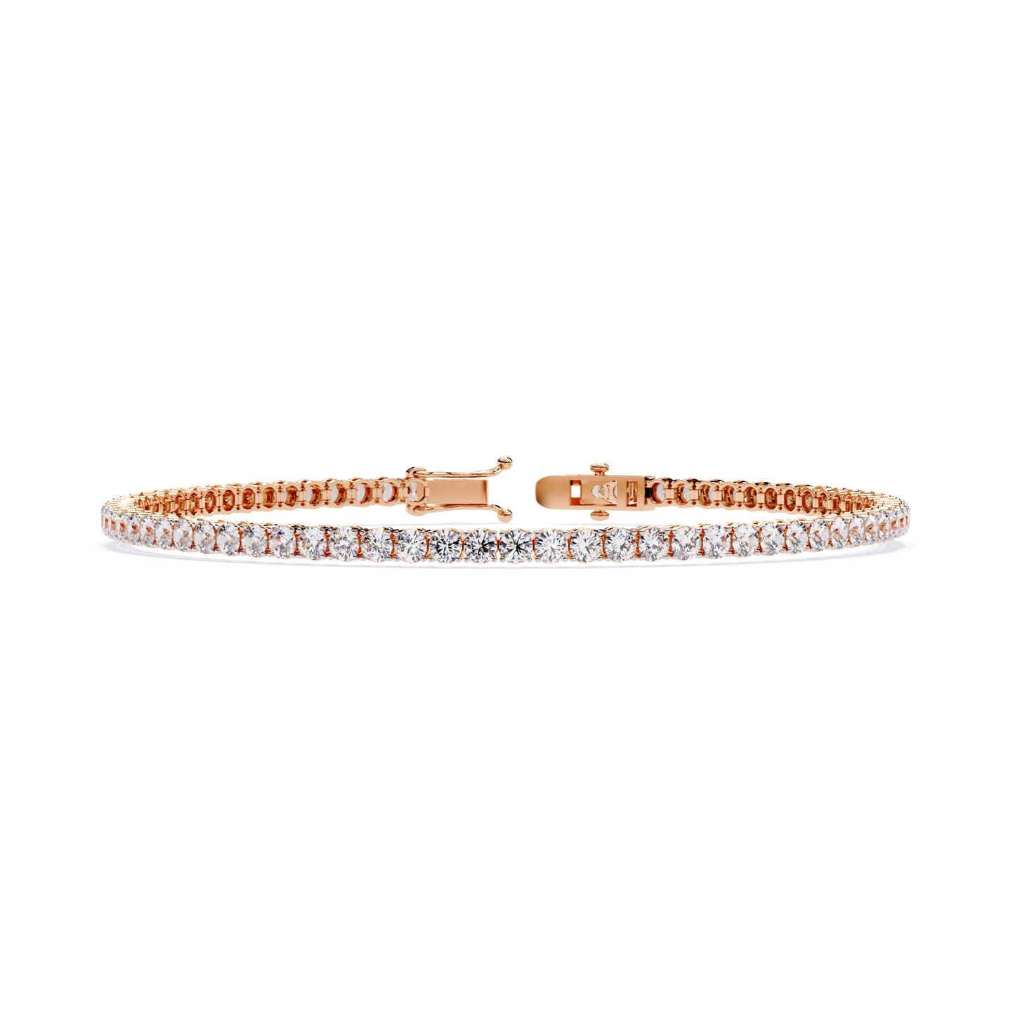 Jasmine - Round Lab-Grown Diamond Tennis Bracelet