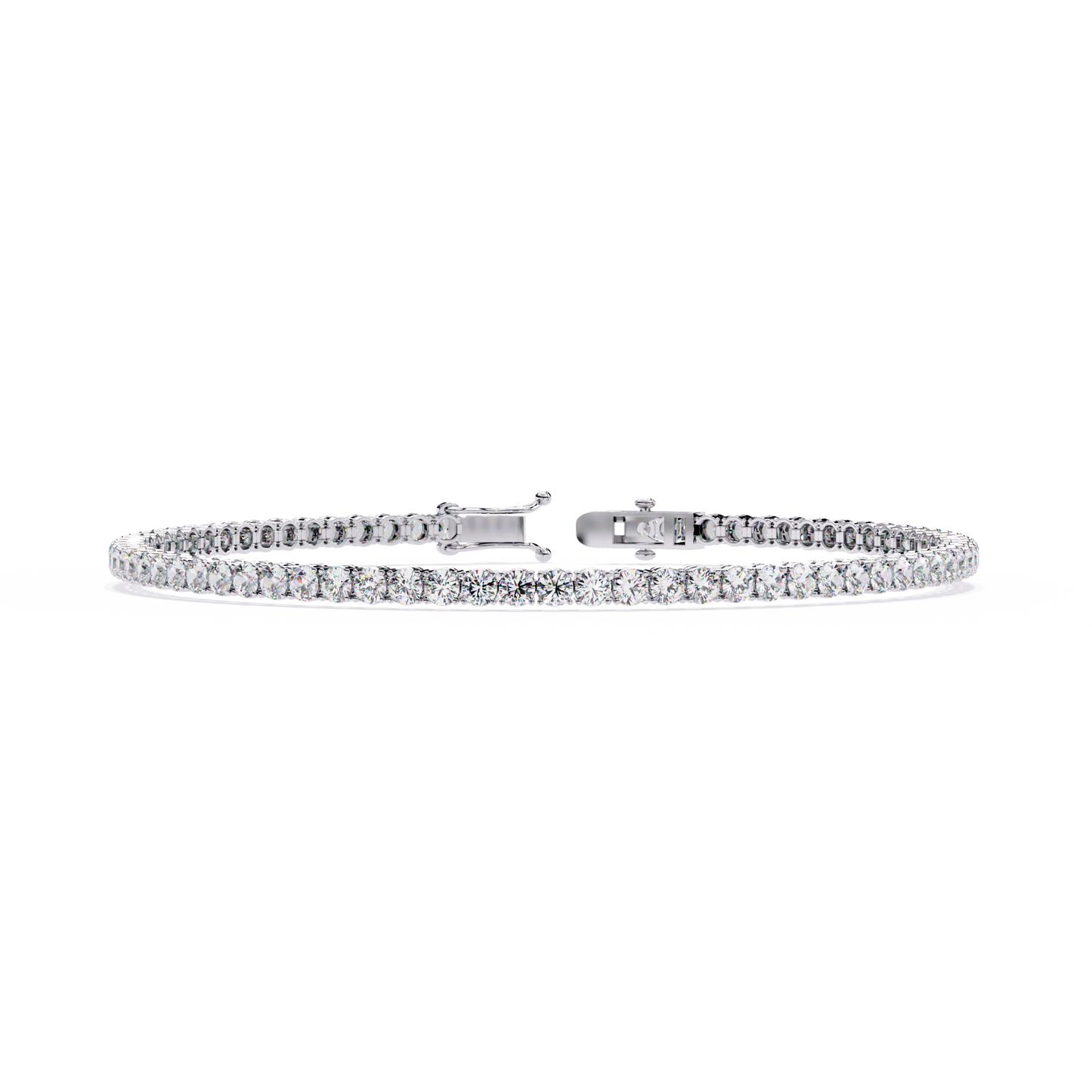 Jasmine - Round Lab-Grown Diamond Tennis Bracelet