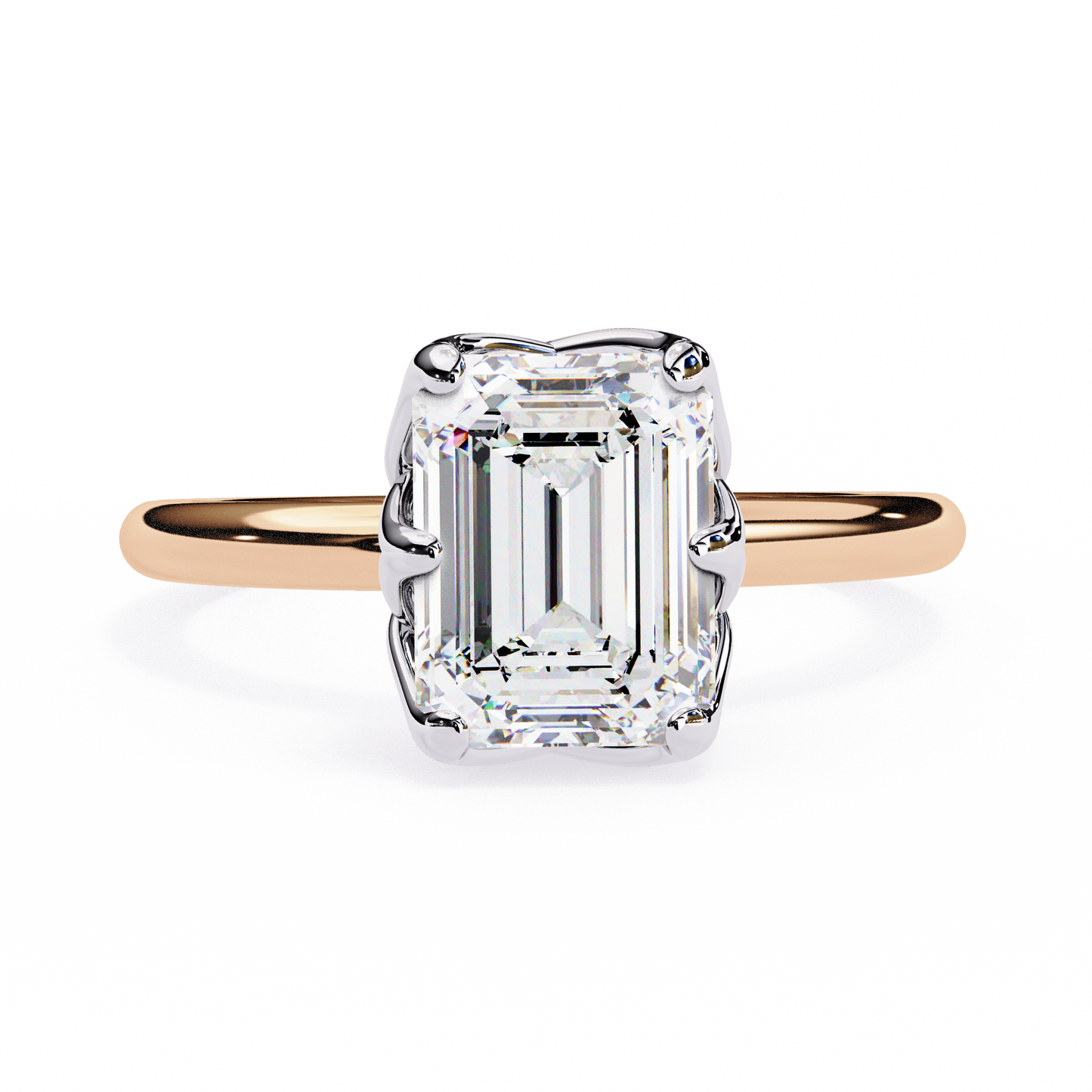 Arabella - 2.1ct Emerald-Cut Solitaire Engagement Ring with 6-Prong Setting