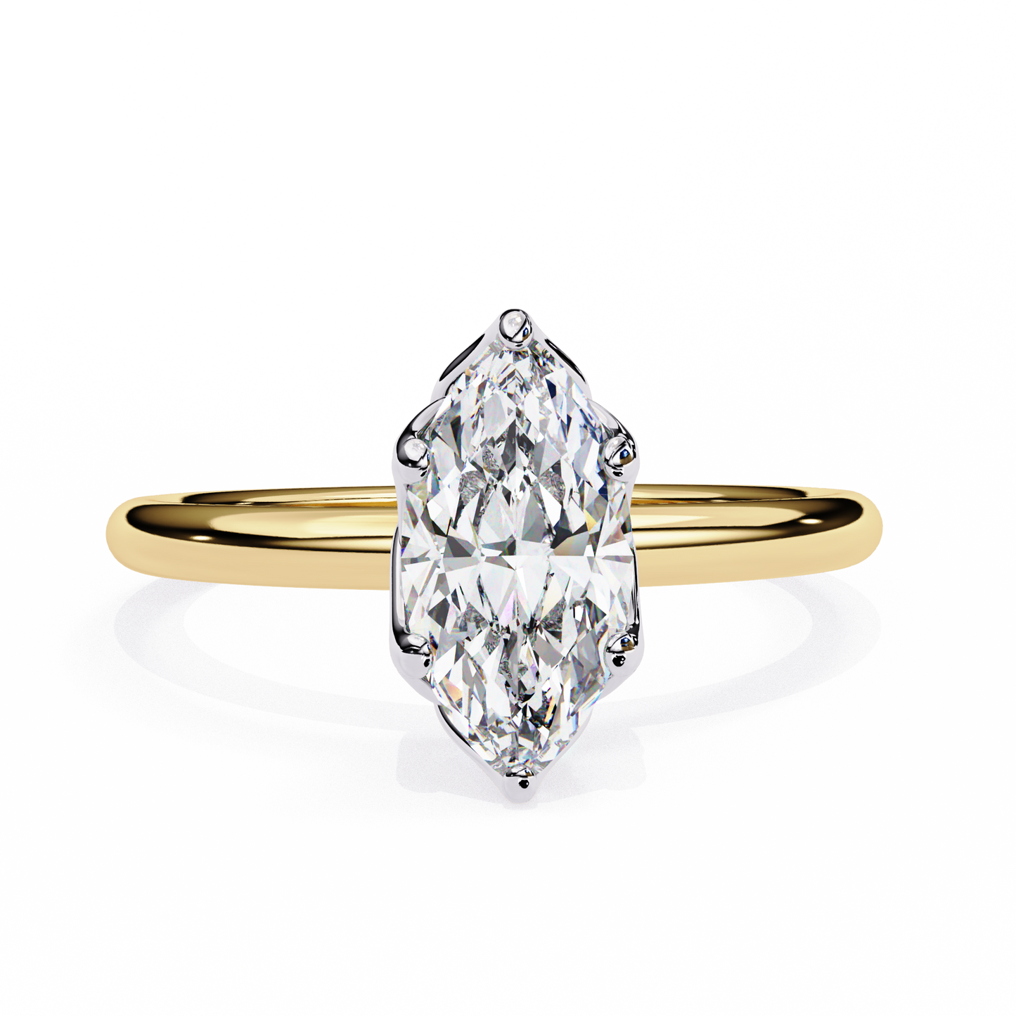 Vivienne - 1.1ct Marquise-Cut Solitaire Engagement Ring with 6-Prong Setting
