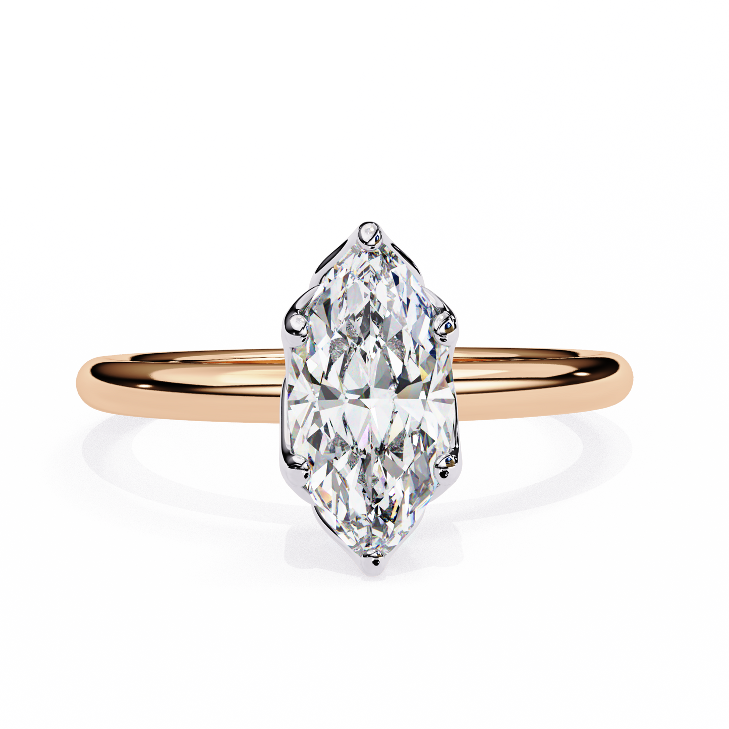 Vivienne - 1.1ct Marquise-Cut Solitaire Engagement Ring with 6-Prong Setting