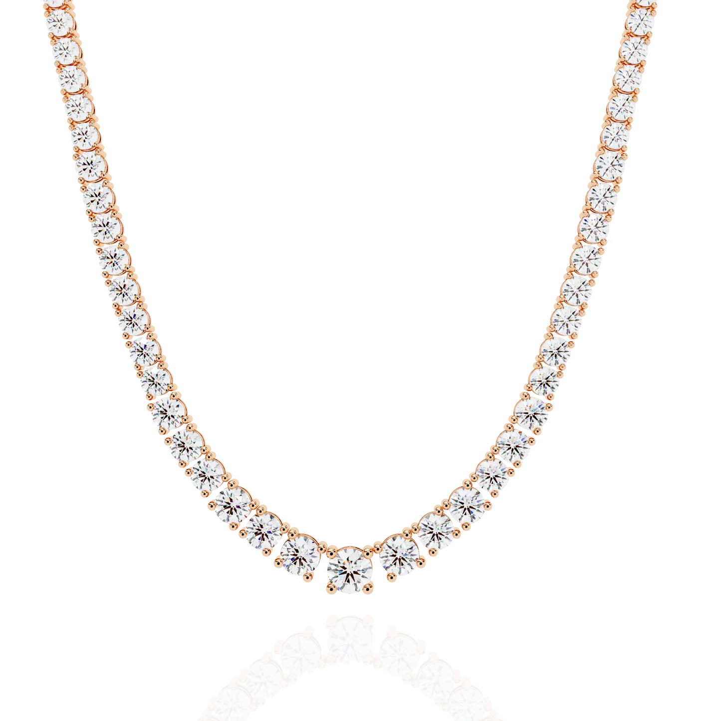 Cecelia - 17.53ct Graduated Lab-Grown Diamond Tennis Necklace