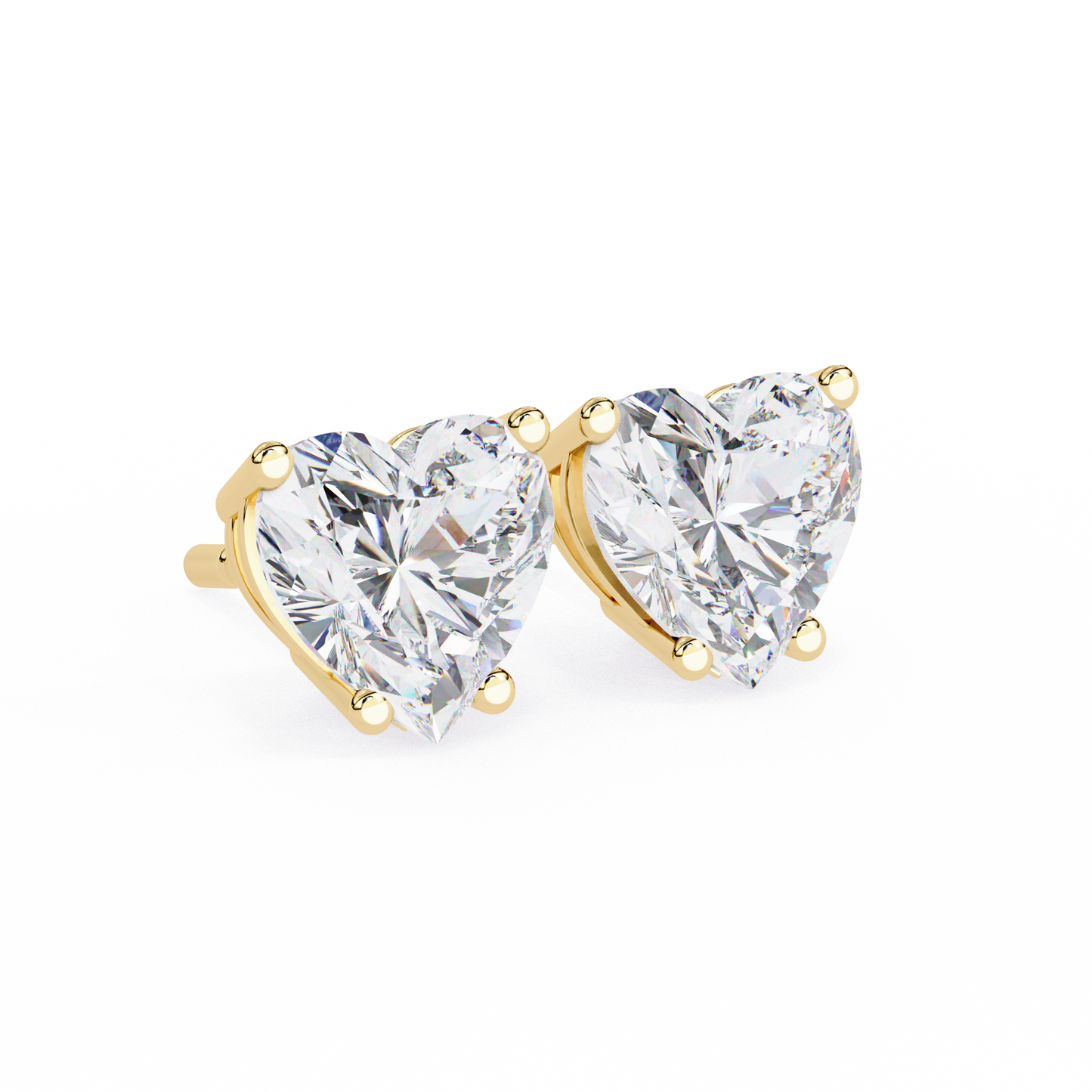 Harper - 2.43ct TW Heart-Cut Diamond Stud Earrings