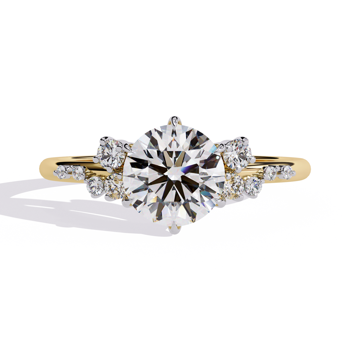 Michelle - 1.2ct Round-Cut Solitaire Engagement Ring with Classic 6-Prong Setting