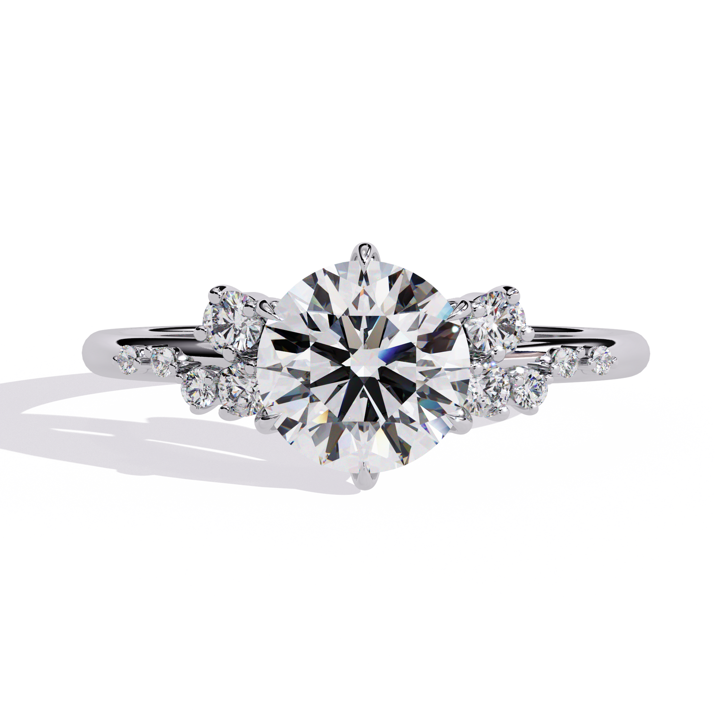 Michelle - 1.2ct Round-Cut Solitaire Engagement Ring with Classic 6-Prong Setting