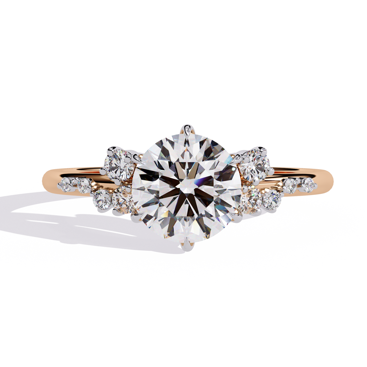 Michelle - 1.2ct Round-Cut Solitaire Engagement Ring with Classic 6-Prong Setting