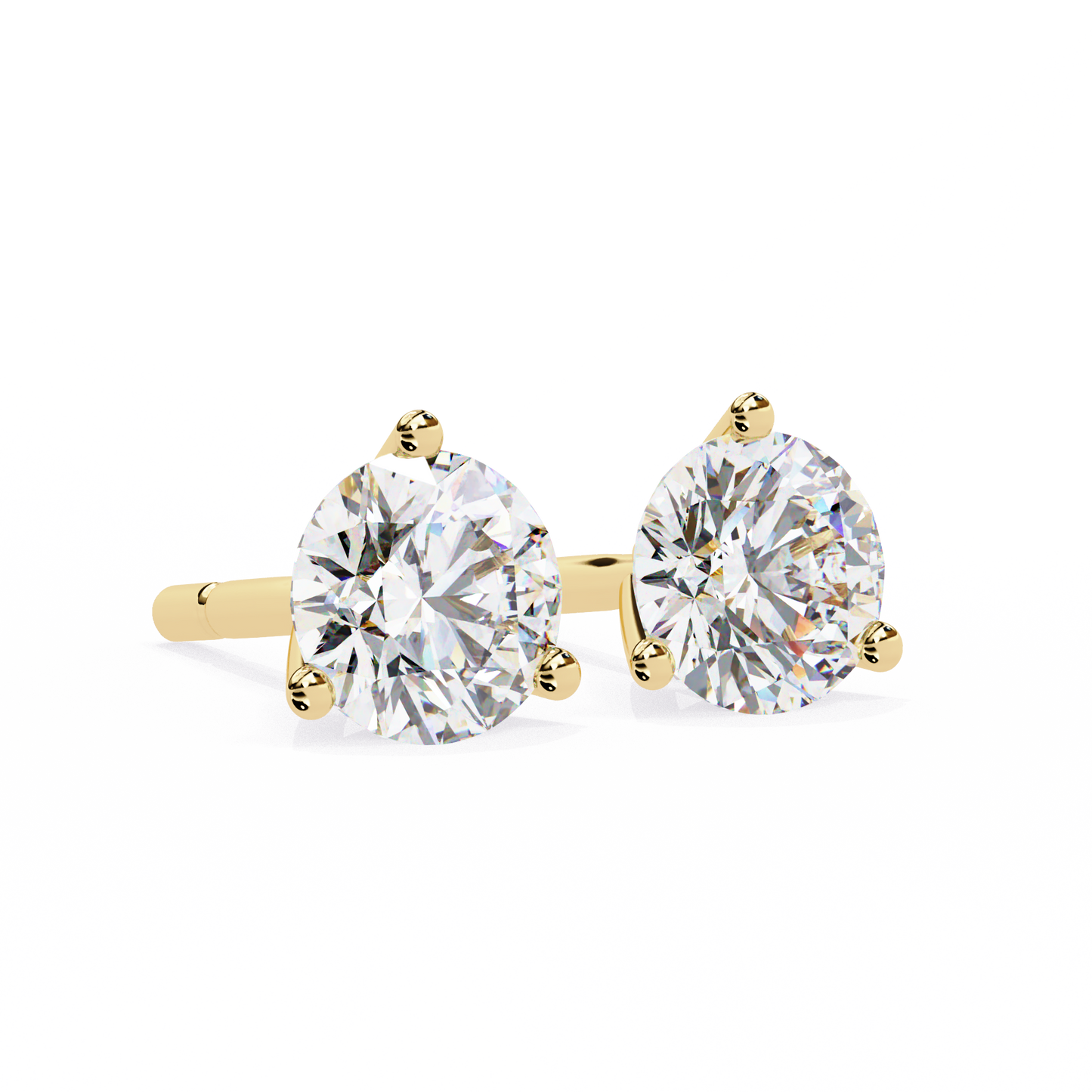 Emma - 2.57ct TW Round-Cut Diamond Stud Earrings