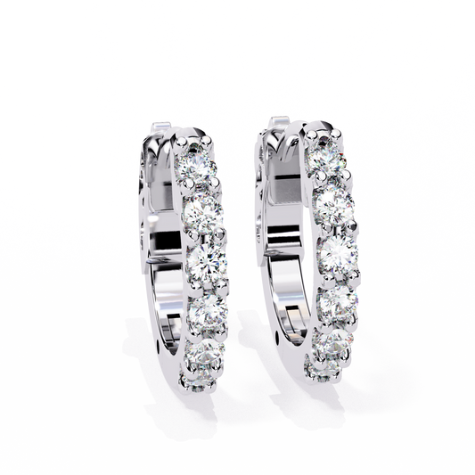 Stella - 0.18ct TW Diamond Huggie Earrings
