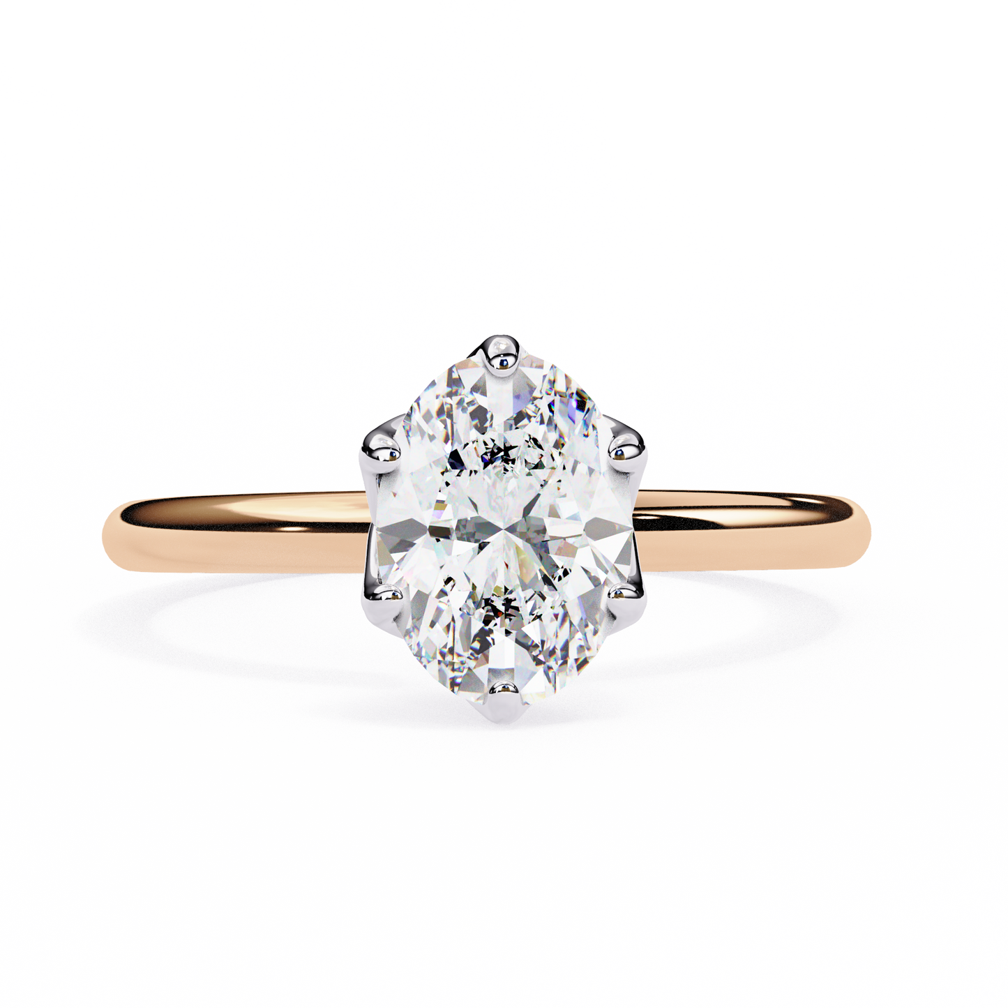 Maeve - 2.72ct Oval-Cut Solitaire Engagement Ring with 6-Prong Setting