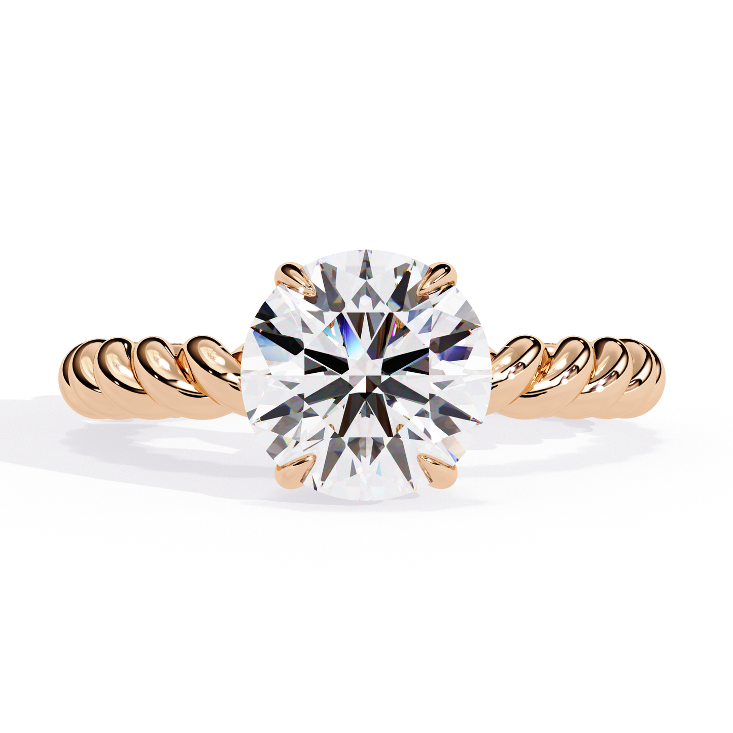 Piper - 1.9ct Round-Cut Solitaire Engagement Ring with 4-Prong Setting