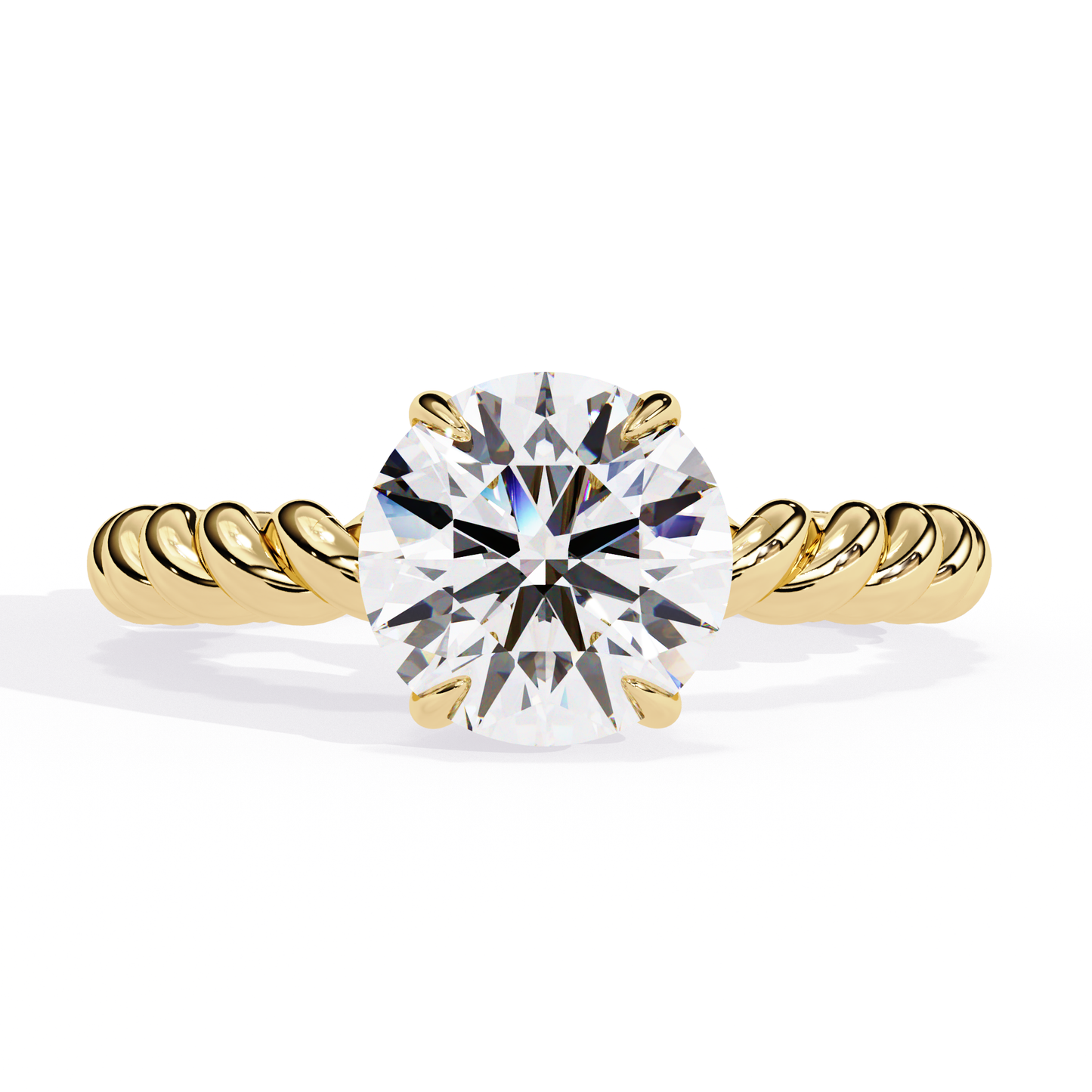 Piper - 1.9ct Round-Cut Solitaire Engagement Ring with 4-Prong Setting